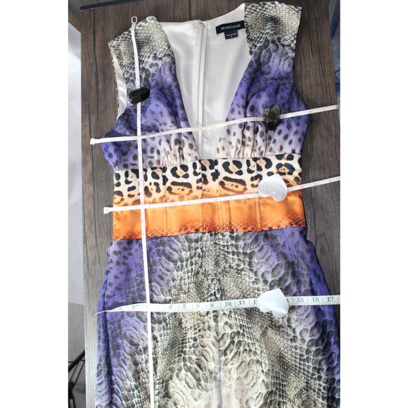 Marciano Y2K 90s Maxi Dress 8 semi-formal animal print mobwife corset HCD prom - Picture 11 of 12